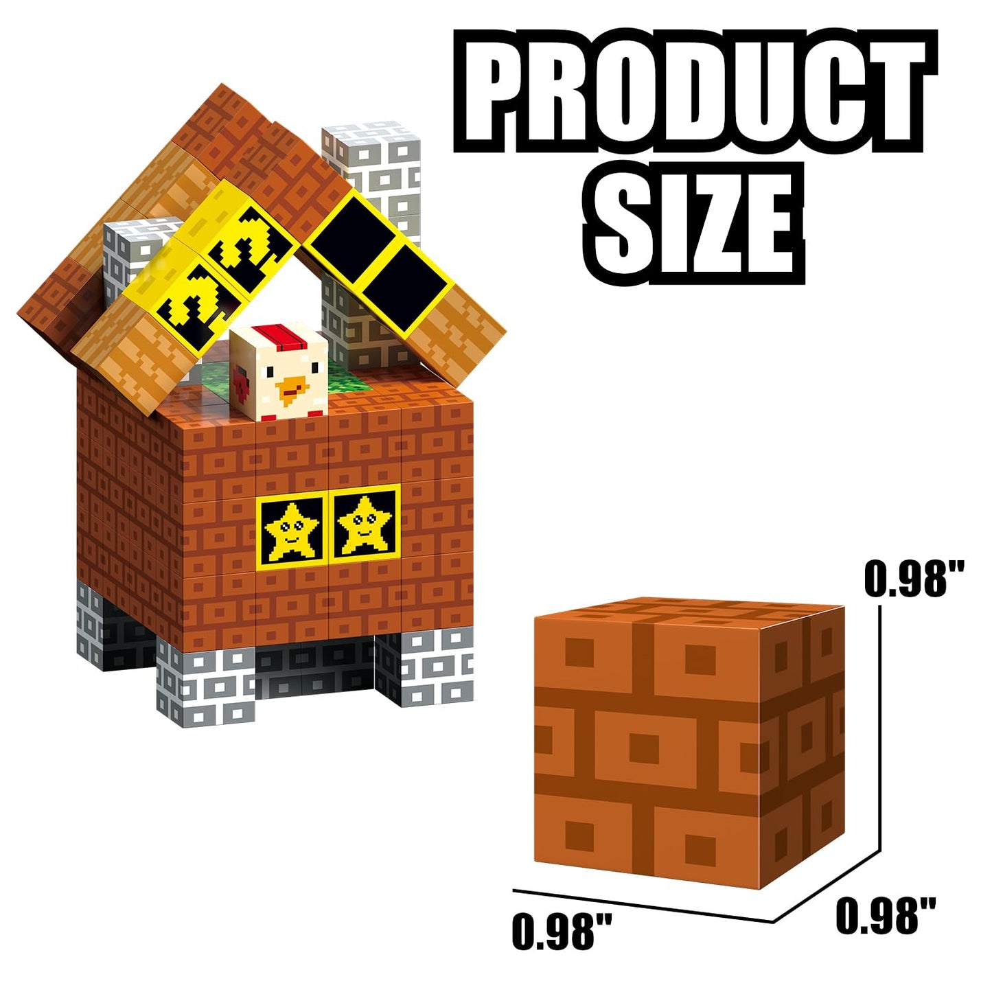 104 PCS Magnetic Blocks Building Toys, Build 3D Magnetic Building Blocks Set for Kids Ages 3+, Magnet Blocks STEM Sensory Educational Christmas Birthday Gifts Construction Toys, Birthday Gift for Kids