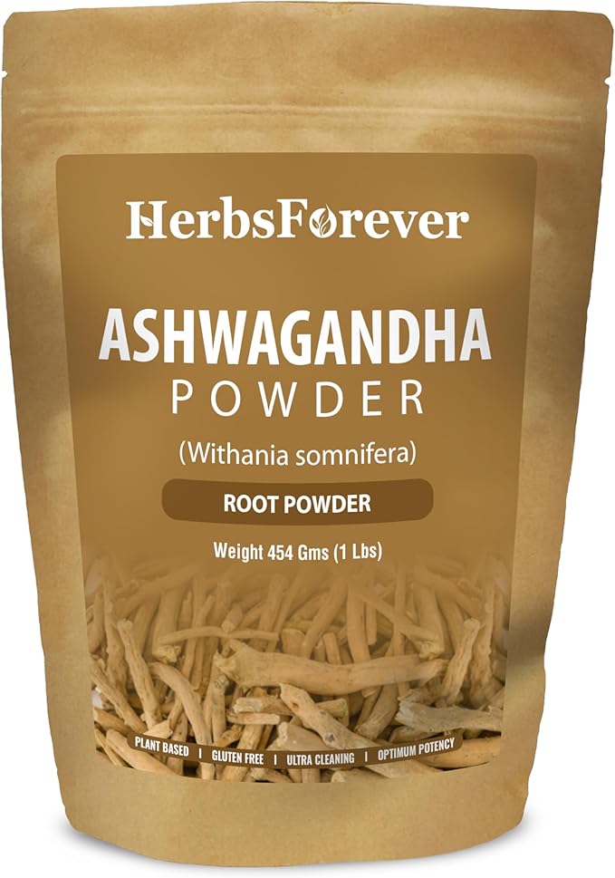 Ashwagandha Powder 454g I Winter Cherry, Non-GMO, Vegan, Gluten-Free I Ayurvedic Stress-Buster Supports Energy Booster, Vitality & Rejuvenator Overall Wellness
