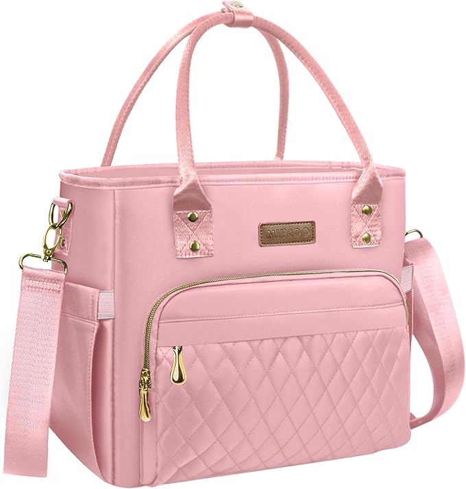 Lunch Bag Lunch Box Women - Leakproof Insulated Lunch Cooler Bag for Women - Large Lunch Tote Bags Adults, Pink