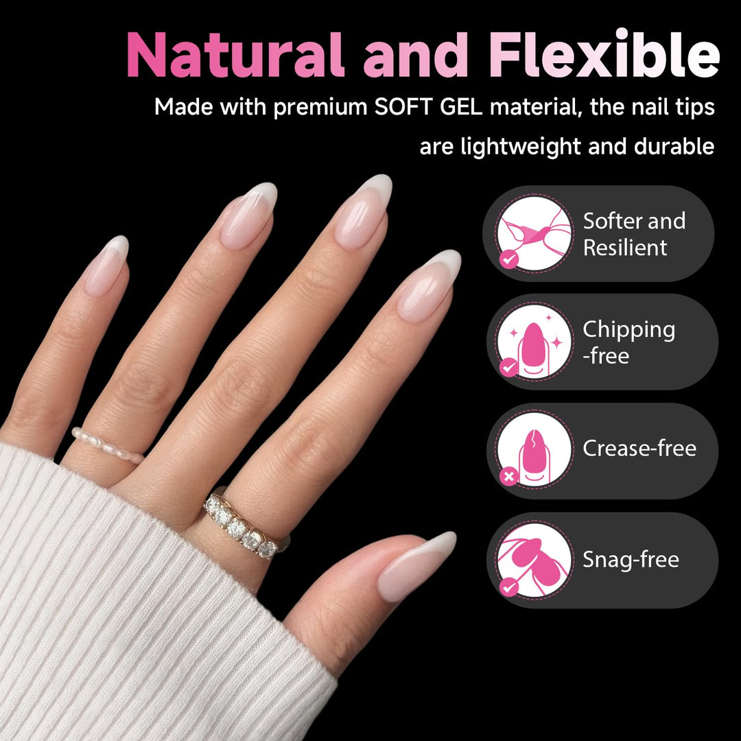 504Pcs Matte Soft Gel Toe Nail Tips | Full Cover for DIY Nail Extensions