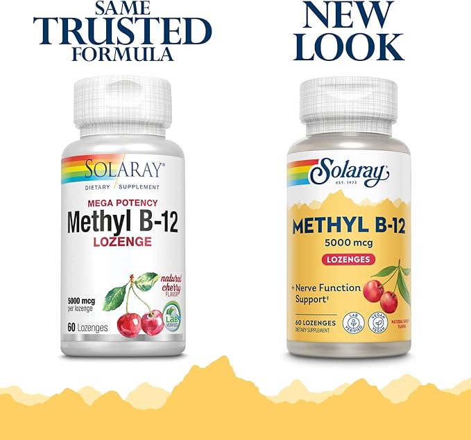Solaray Methyl B12, Lozenge, Cherry (Btl-Plastic) 5000mcg | 60ct