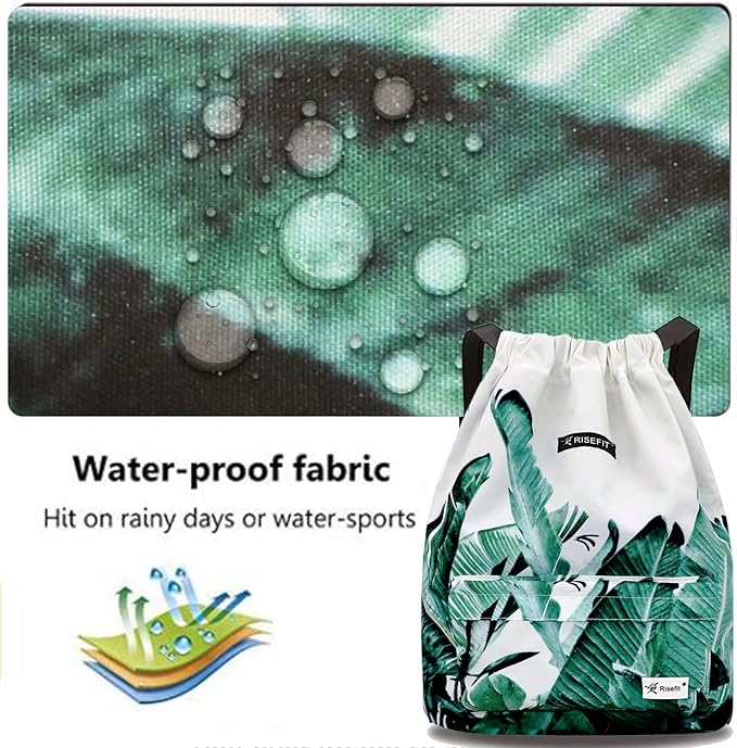 Waterproof Drawstring Bag, Gym Bag Sackpack Sports Beach Backpack for Men Women