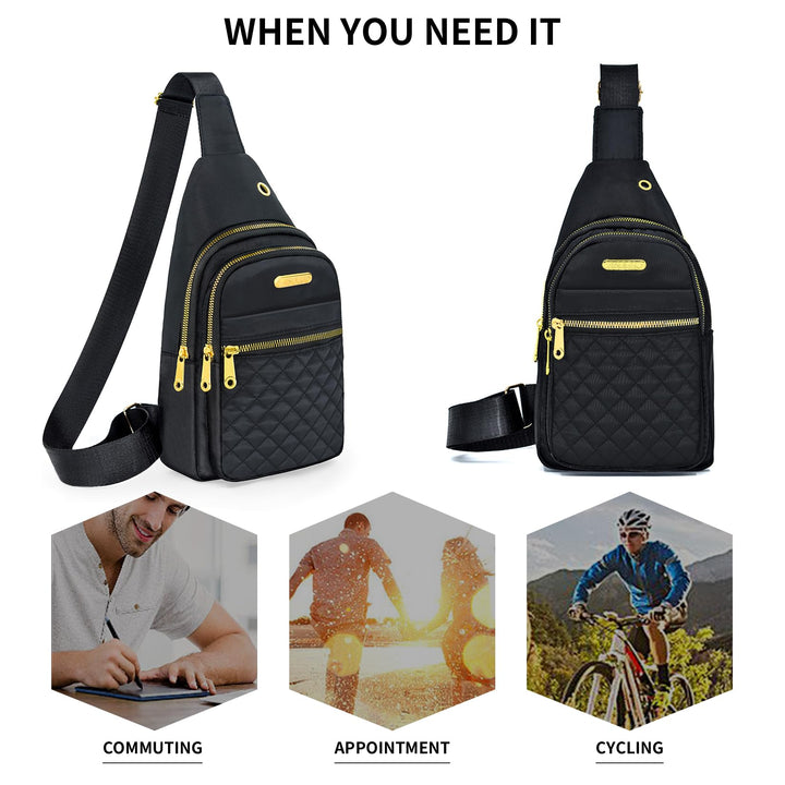 Aisijimo Small Sling Bag For Women Men Casual Crossbody Sling Backpack