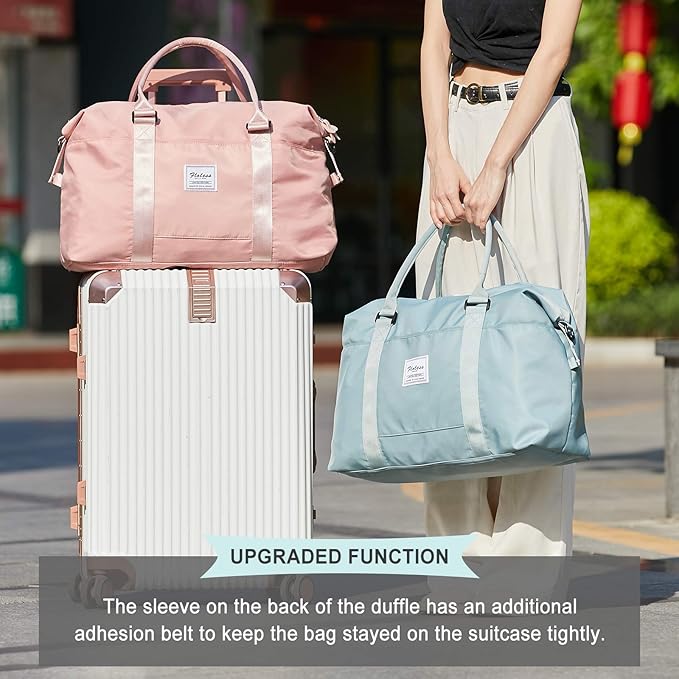 Travel Duffel Bag,Sports Tote Gym Bag,Shoulder Weekender Overnight Bag for Women