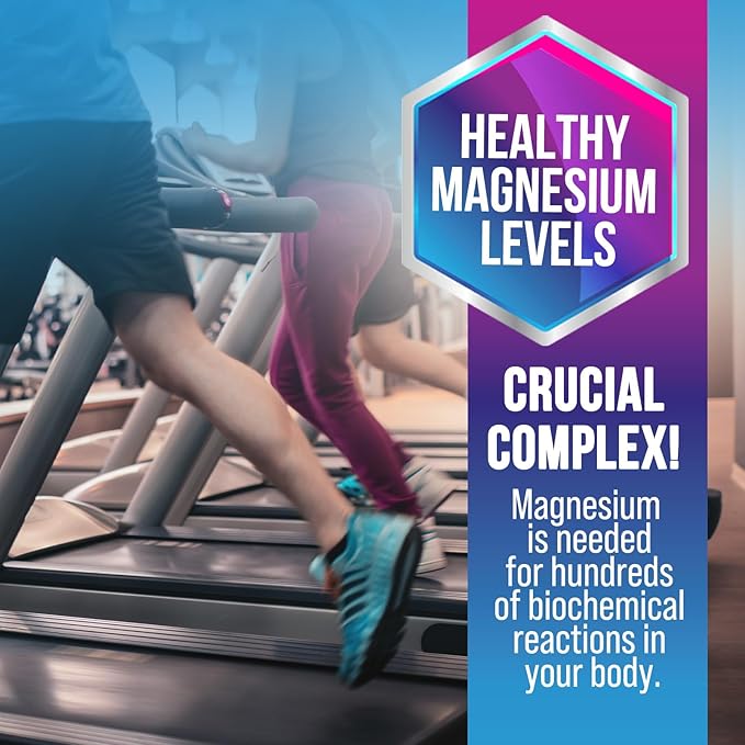 Magnesium Complex Supplement 500 mg - 5 in 1 High Absorption Chelated Magnesium Glycinate, Malate, Citrate, Oxide, Aquamin - Non-GMO Magnesio Capsules, Bone Muscle & Heart Health Support, 60 Capsules