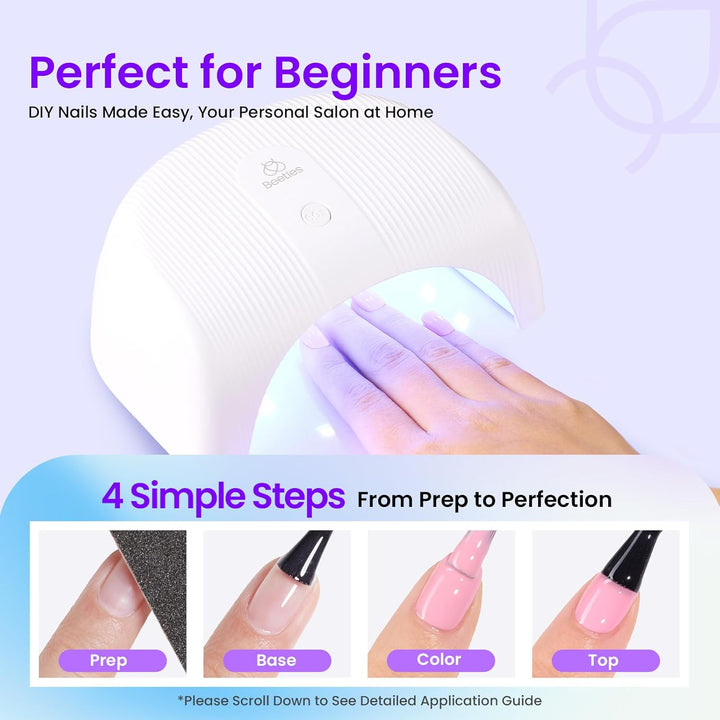 45 Colors Gel Nail Polish Kit | UV Light & Nail Tools | Travel-Friendly Gift for Women