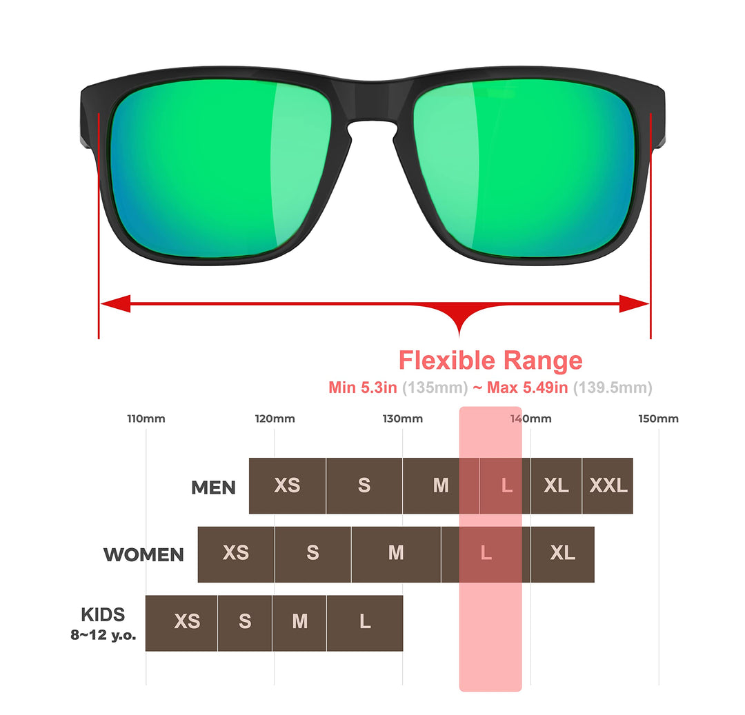 QOOL TIMES Living out your F11 Polarized Fishing Sunglasses Men Women,Green lens, Running Casual Lifestyle Golfing Sailing Hiking Gifts Oakley Holbrook