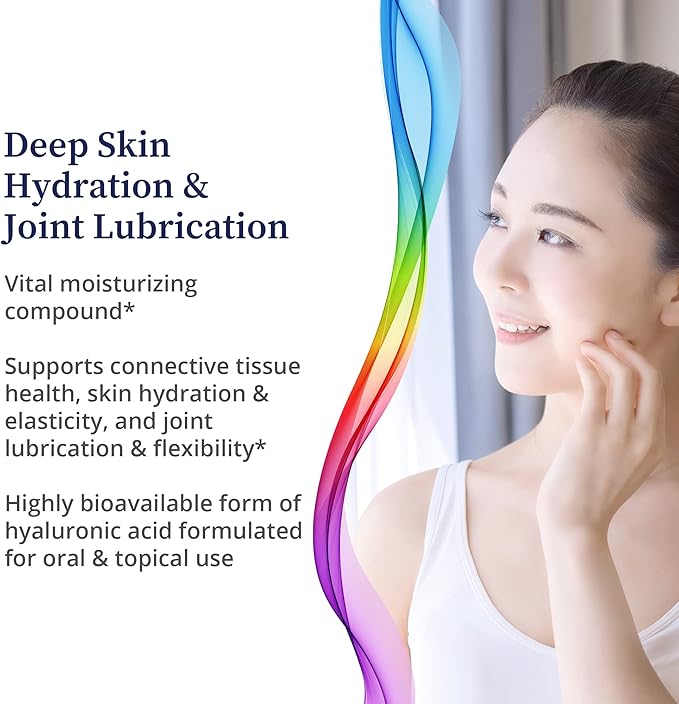 BioPure Hyaluronic Acid Liquid Solution – All Natural, Highly Bioavailable Form of Hyaluronic Acid for Oral & Topical Use to Benefit Joint Lubrication and Skin Hydration, Elasticity – 4 fl oz