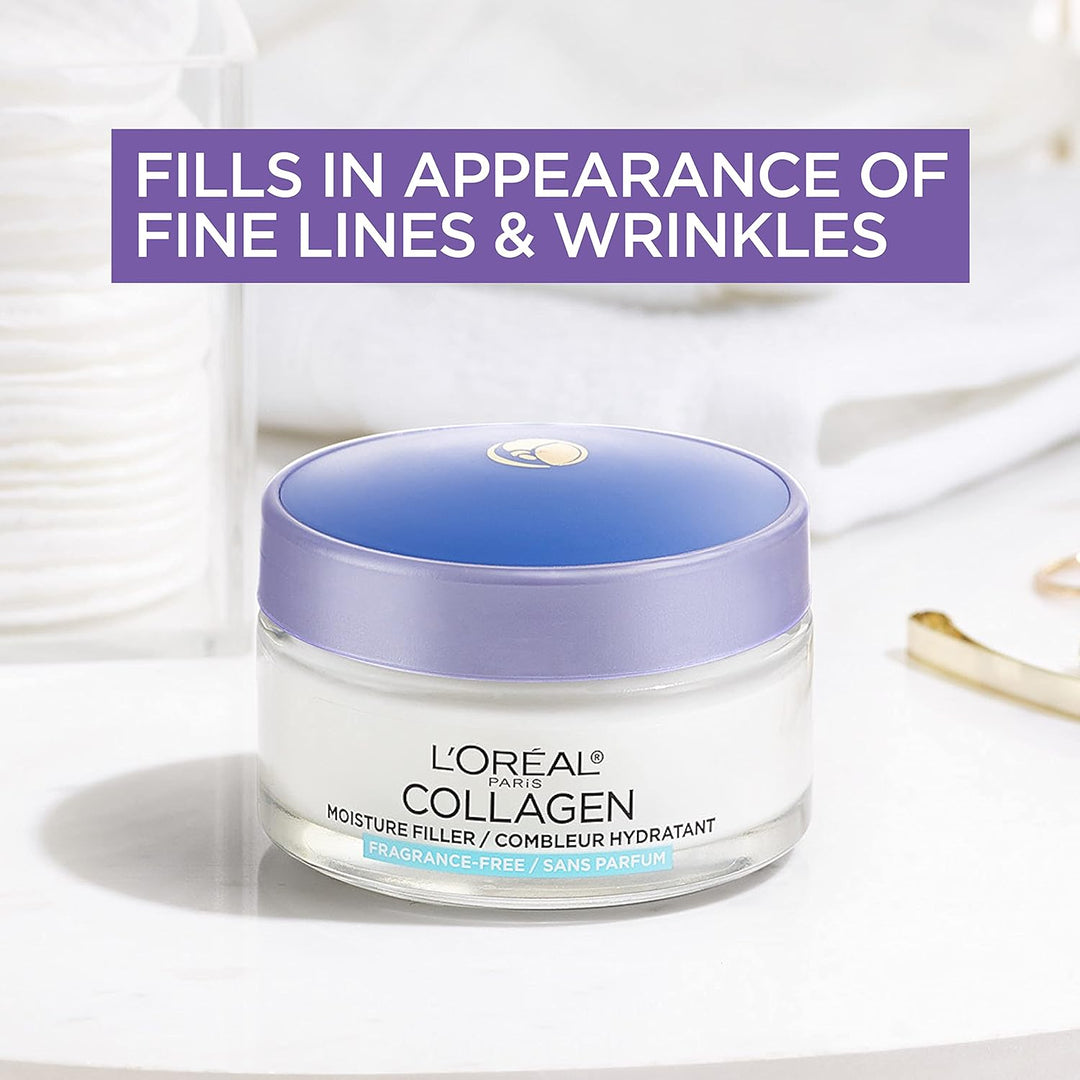 Collagen Daily Face Moisturizer | Fragrance-Free Anti-Wrinkle Cream | 1.7 oz