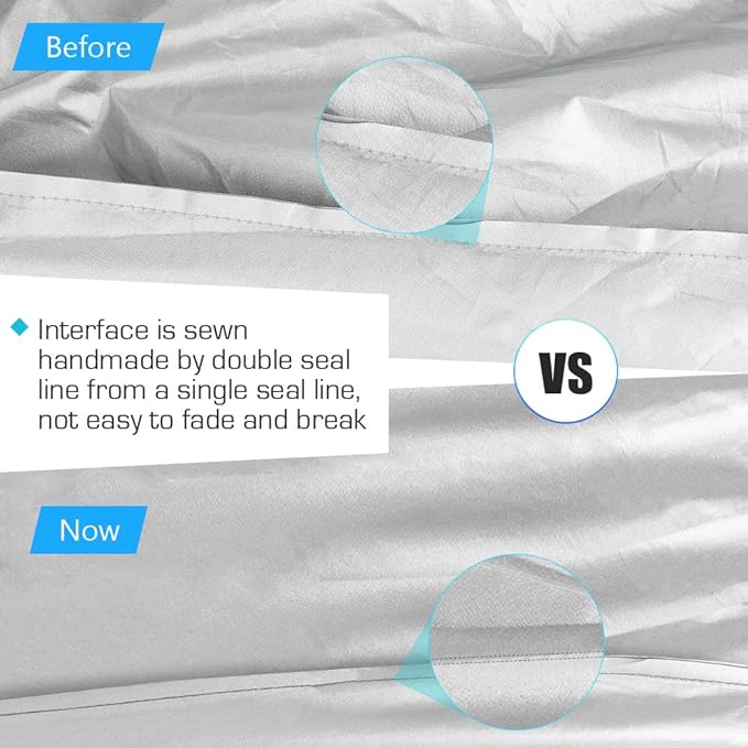 7.8-18ft Waterproof Kayak Canoe Cover-Storage Dust Cover UV Protection Sunblock Shield for Fishing Boat/Kayak/Canoe 7 Sizes [Choose Color] (Light Blue(Upgraded), Suitable for 10.8-12ft Kayak)