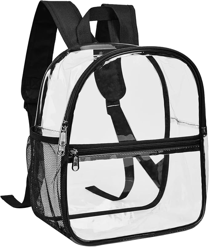 USPECLARE Clear Backpack for Stadium Approved 12×6×12, Water proof Clear Bag for Stadium Events and Concert Work Sport Event