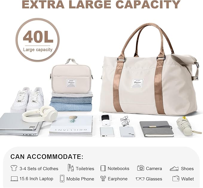 Travel Duffel Bag,Sports Tote Gym Bag,Shoulder Weekender Overnight Bag for Women