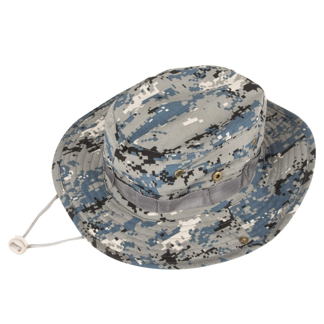Sun Hats for Men Women Bucket Hat UPF 50+ Boonie Hat Foldable UV Protection Hiking Beach Fishing Summer Safari(1pack-Blue Digital)