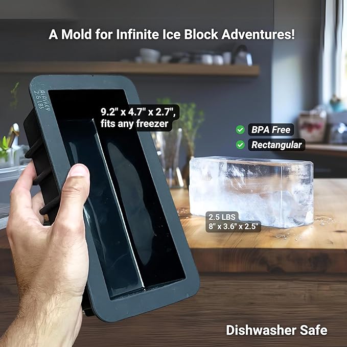 Alaskey® Ice Bath Shower - Hot or Cold Shower Bag with Ice Block - Your Portable Cold Shower System, Ideal for Camping Shower, Cold Therapy Routine, Muscle Recovery, and More...