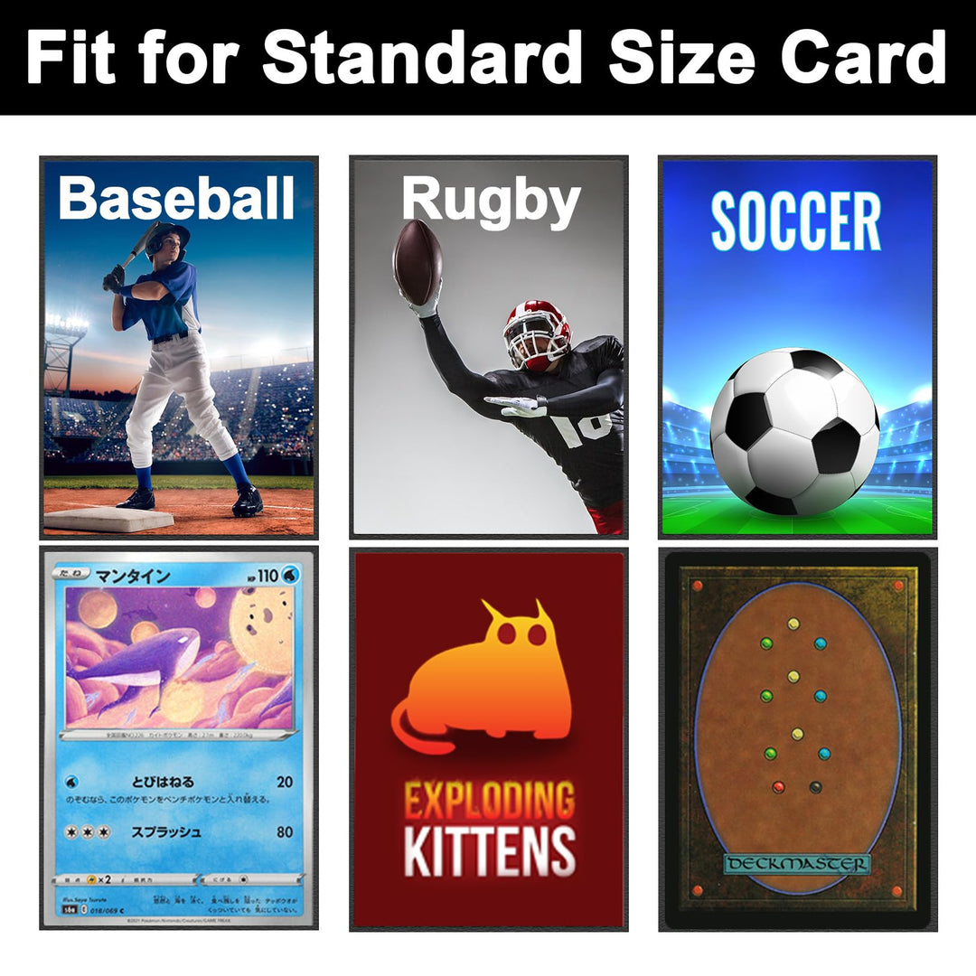 Standard Black MTG Card Sleeves 500 Pack, Card Protectors Sleeves Matte Back Finish, Perfect Shuffling - Protect All Your Trading Cards, TCG Cards & Sports Cards by Fabmaker, Never Tear 66x91mm