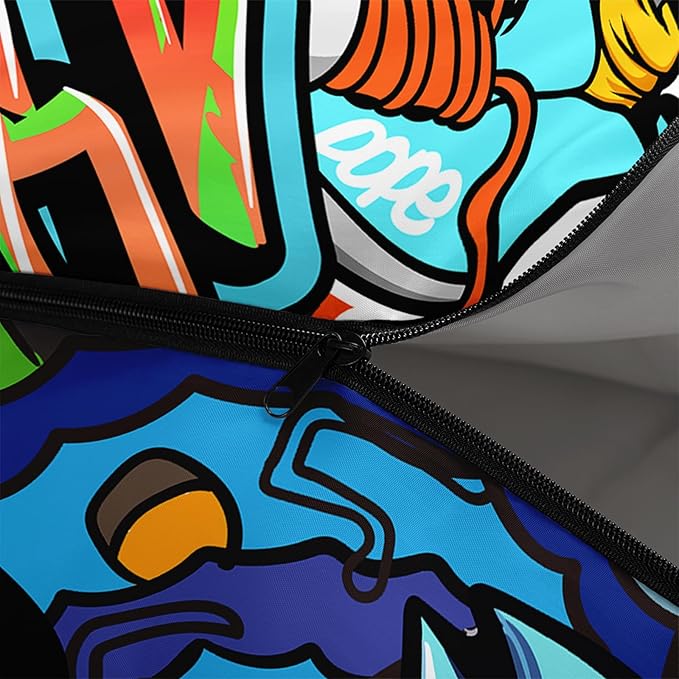 AILONEN Boys Sports Camping Sleeping Bags,Lightweight & Waterproof,3 Season Warm & Cool Weather,Black Player Basketball Sleeping Bags for Kids Adults,Travelling,Outdoors