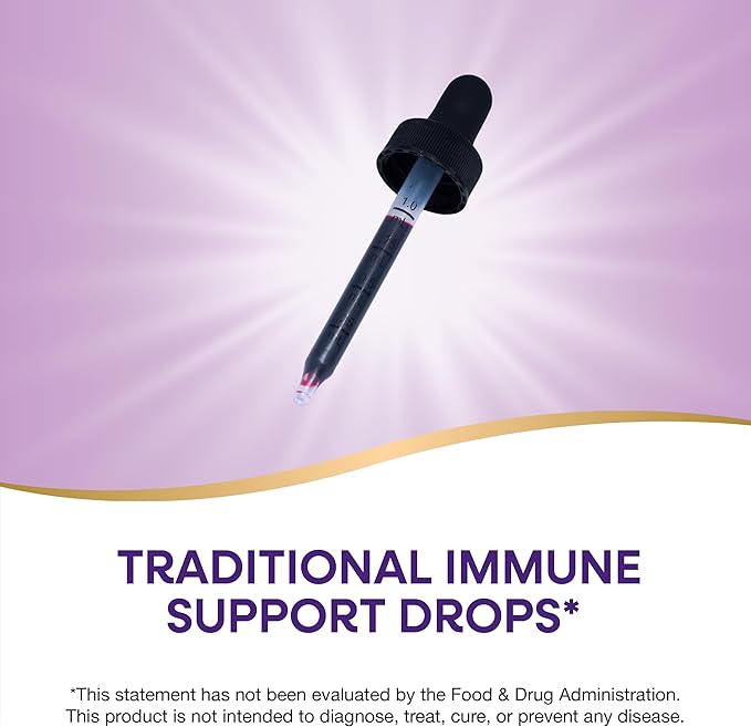 Nature's Way Sambucus Elderberry Drops with Ultra Strength Elderberry, Immune Support*, Made from 6400mg of Elderberries per 1 mL, 1 Fl. Oz.