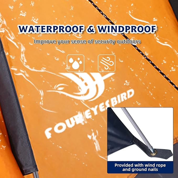 7.2 × 4 × 4 Feet Single Backpack Tent, Waterproof Camping and Hiking Tent can be Used by One Person, Light and Durable