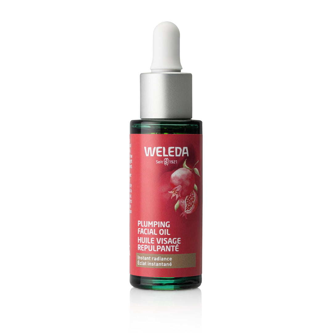 Weleda Face Care Plumping Oil, 1 Fluid Ounce, Plant Rich Moisturizer With Pomegranate Extract And Aloe Vera