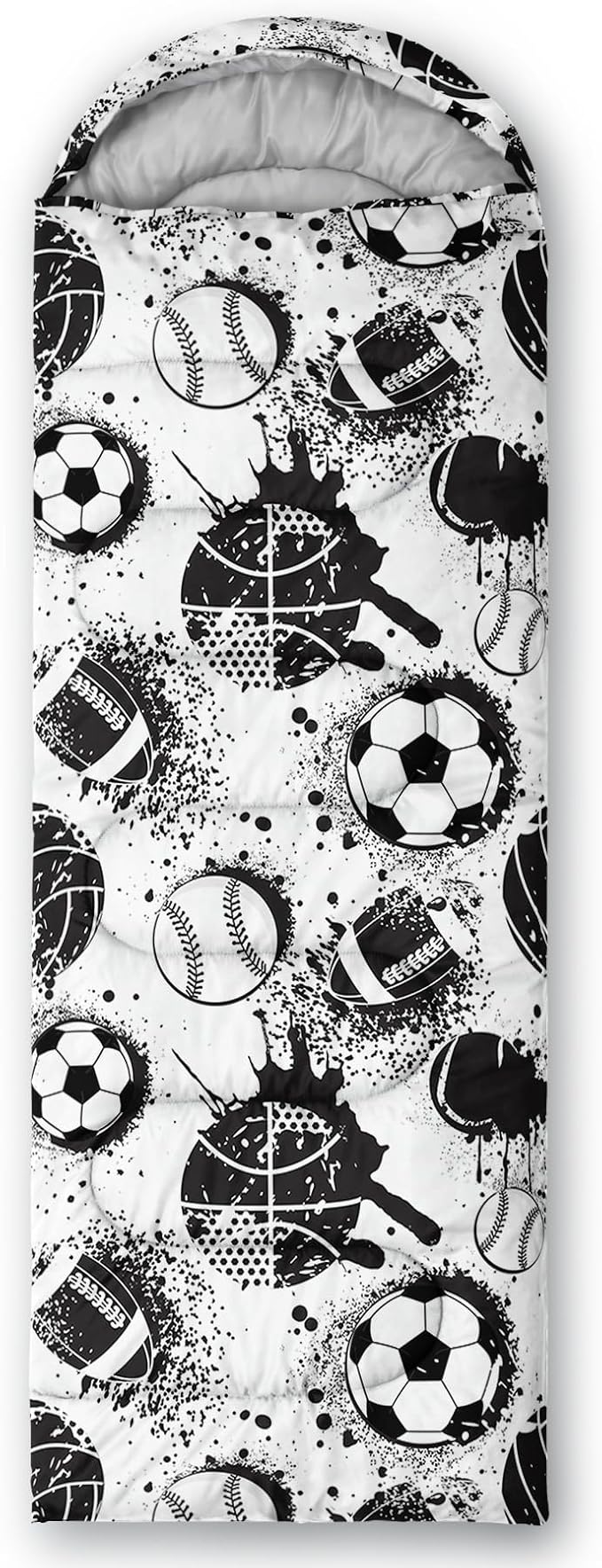 Axolotl Colorful Cats 3 Season Sleeping Bag for Kids, Girls, Teens - Warm and Cool Weather Pet Animal Theme, Waterproof Lightweight for Traveling, Outdoors Camping Equipment