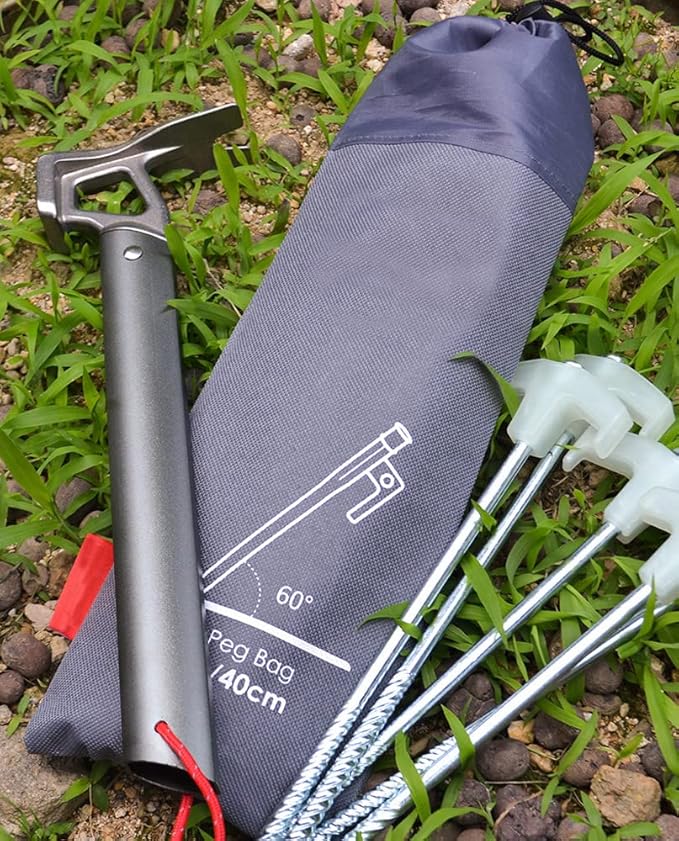 3PCS Camping Tent Stakes Sleeve Tent peg Storage Bag Camp Accesorries Bag(L, M, S)