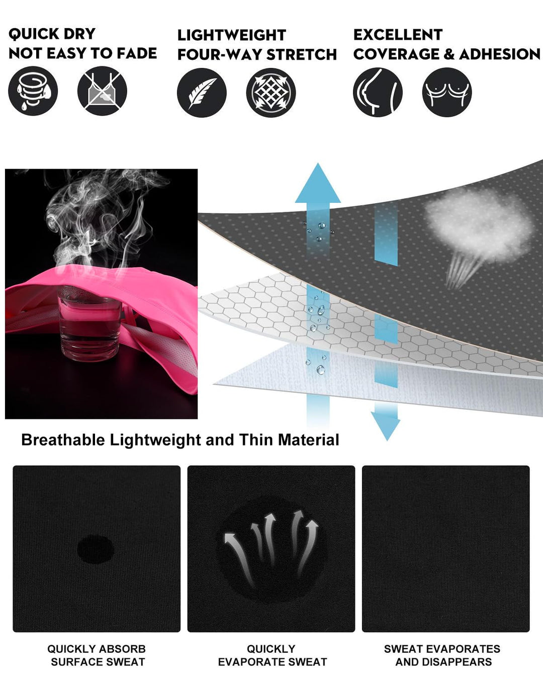 RUNNING GIRL Sports Bra for Women, Criss-Cross Back Strappy Sports Bras Medium Support Yoga Bra with Removable Cups(2575_hot pink_S)