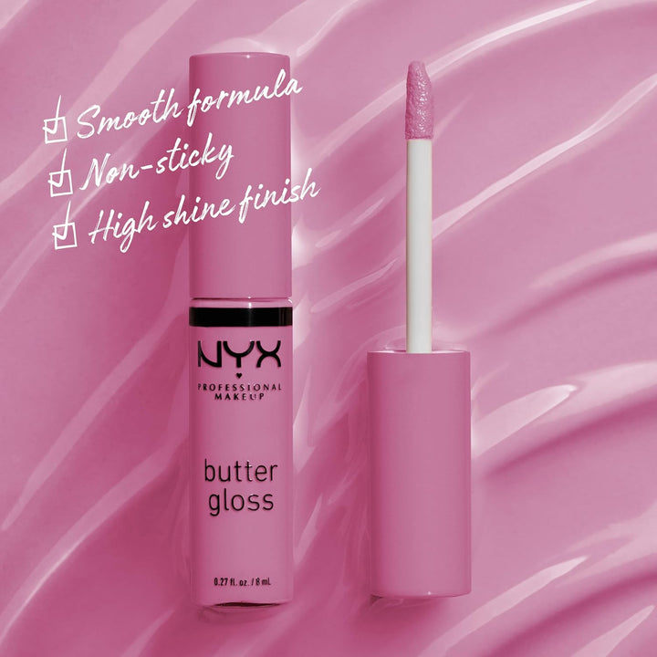 NYX Butter Gloss | Non-Sticky Pink Lip Gloss for All-Day Shine