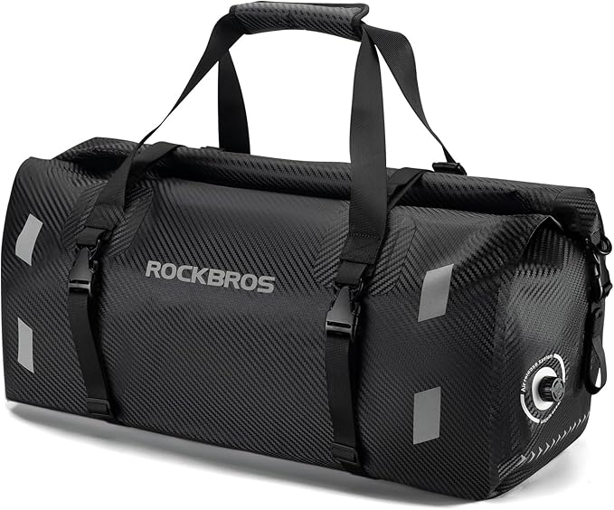 ROCKBROS Waterproof Duffel Bag 20-60L Motorcycle Travel Dry Duffel Bag for Motorcycling Boating Kayaking Camping Fishing Outdoor Adventure for Men Women