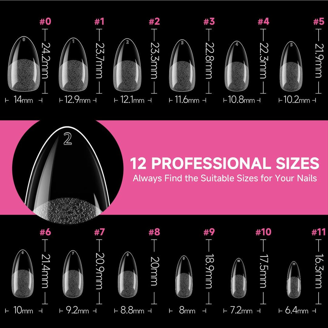 504Pcs Matte Soft Gel Toe Nail Tips | Full Cover for DIY Nail Extensions