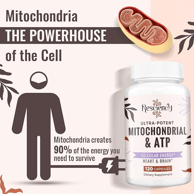 2326 MG Mitochondrial Supplements with ATP, Vitamins, CoQ10 & PQQ, More Effective Than Creatine HMB & Nitric Oxide, Energy, Endurance, Strength, Recovery & Muscle, Organic, 480 Capsules