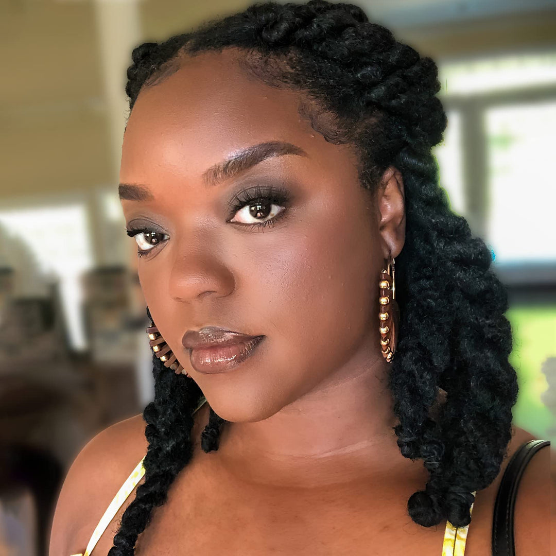 Toyotress Marley Hair Crochet Braids - 12 Inch 6 Packs 1B Natural Black, Afro Kinky Curly Marley Twist Crochet Hair Synthetic Br