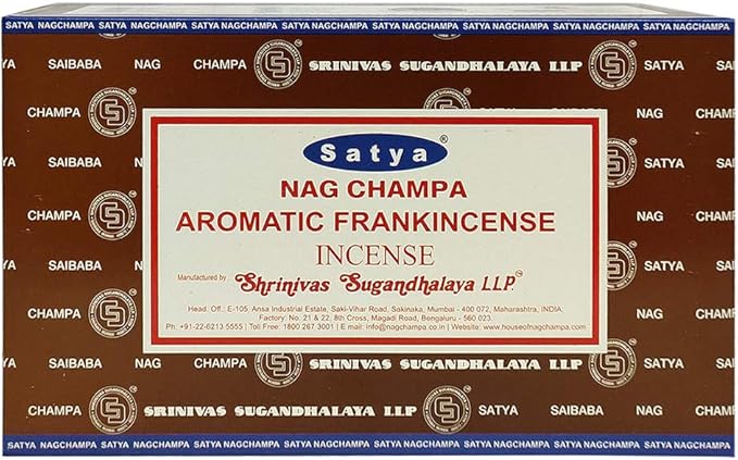 Aromatic Frankinsence Incense Sticks and Incense Stick Holder Bundle Insence Insense Satya Incense