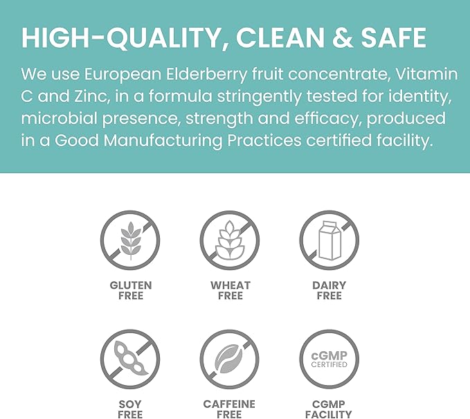 Himalaya Elderberry Mix, Drink Mix Supplement, Immune Support with Elderberry, Zinc, Vitamin C and Holy Basil, Caffeine Free, 10-0.15 oz (4.3 g) Packets, Easy to Mix, Gluten Free