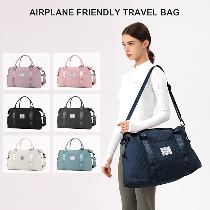 Travel Duffel Bag,Sports Tote Gym Bag,Shoulder Weekender Overnight Bag for Women