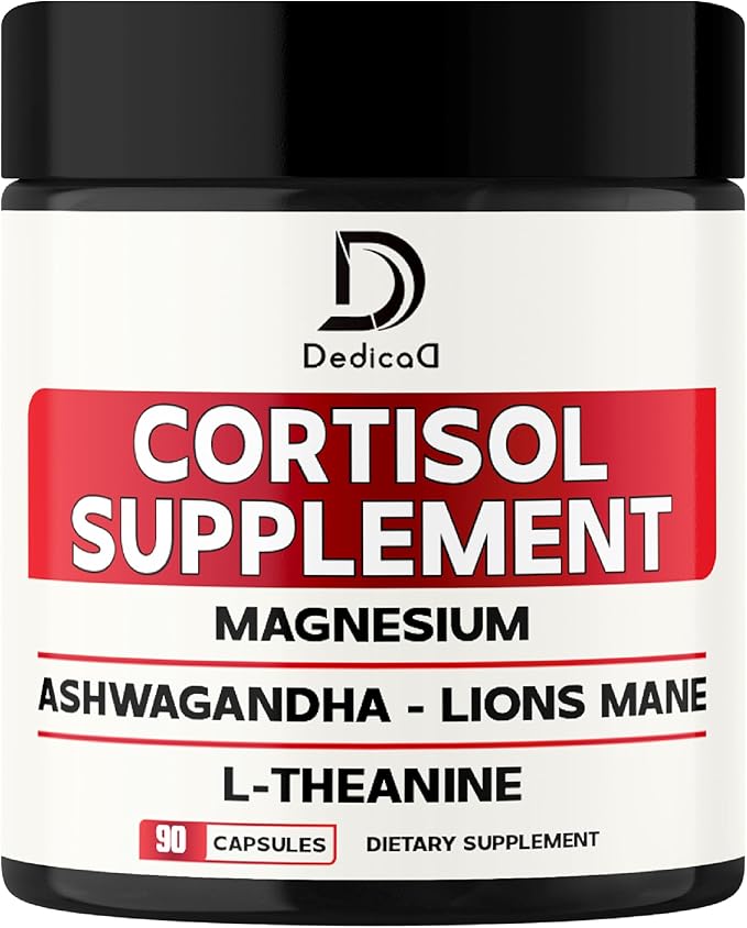 9in1 Cortisol Supplement - Ashwagandha and Magnesium Glycinate and Chelate - Brain Health & Restful Night & Mood Balance - 90 Capsules Supply 45 Days