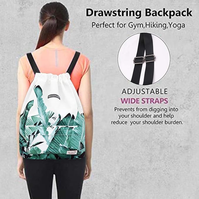Waterproof Drawstring Bag, Gym Bag Sackpack Sports Beach Backpack for Men Women