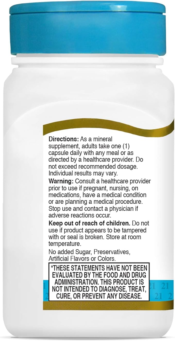 21st Century Selenium 200 mcg Capsules, 60 Count (Pack of 2)