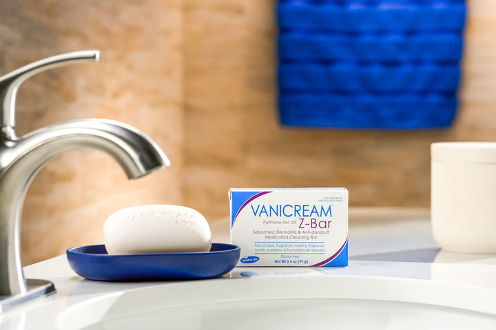 Vanicream Z-Bar, Seborrheic Dermatitis & Anti-dandruff Medicated Cleansing Bar, 2% Pyrithione Zinc Z-Bar Helps Relieve Itching, Redness and Flaking, 3.5 OZ