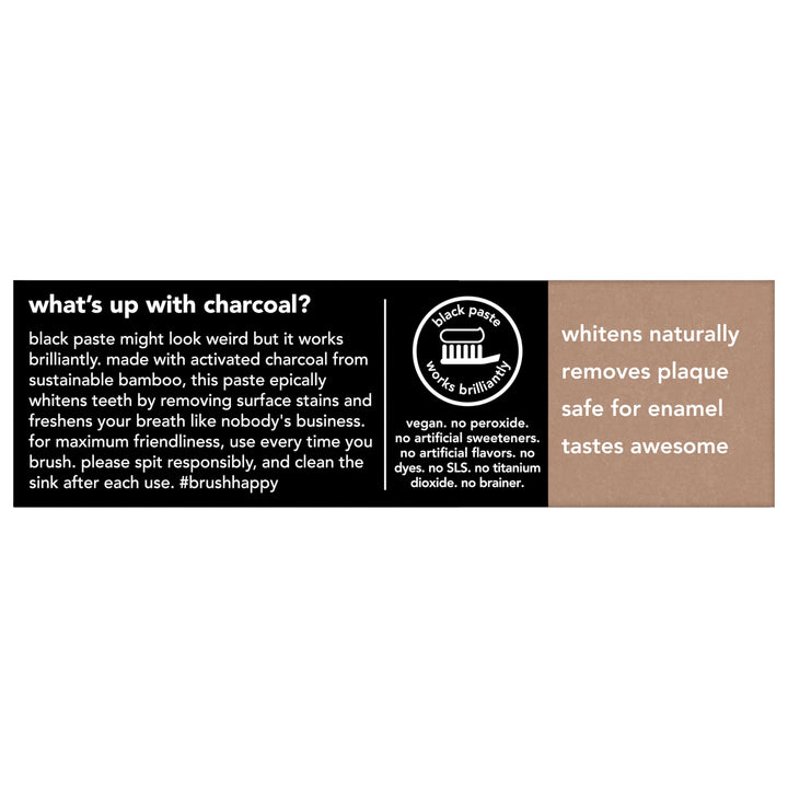 hello Epic Whitening Charcoal Fluoride Free Toothpaste, Activated Charcoal Toothpaste with Coconut Oil, Whitens Teeth Naturally, SLS Free, Fresh Mint, 4.0 Oz Tube