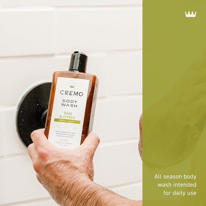 Revitalizing Cremo Body Wash for Men | Bright Mandarin & White Cedar | 16 Fl Oz