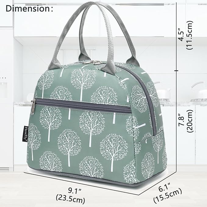 FlowFly Insulated Lunch Cooler Bag - Tote Bag Organizer for Women/Men, Dandelion