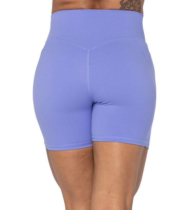 Sunzel 8" / 5" / 3" Biker Shorts for Women with Pockets, High Waisted Yoga Workout Shorts Periwinkle X-Small