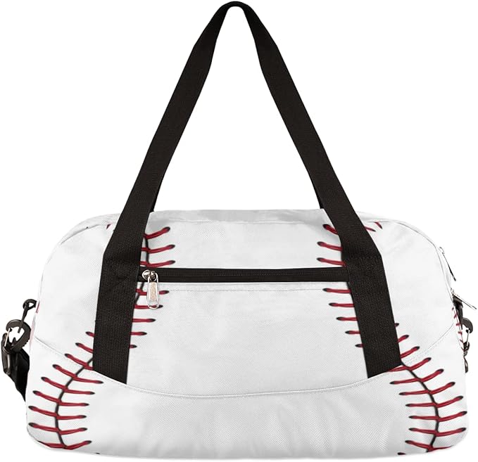 Baseball Kids Overnight Duffle Bags Boys Girls Teen Sports Gym Bag for Weekender Travel Gymnastics Dance Ballet