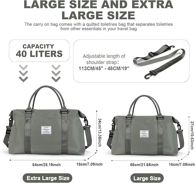 Travel Duffel Bag,Sports Tote Gym Bag,Shoulder Weekender Overnight Bag for Women