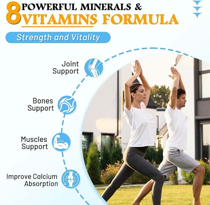 High Absorption Calcium Gummies, Sugar Free Calcium Magnesium Supplement with Potassium Vitamin D3 for Men and Women - Vegan, Orange Flavor 120 Cts