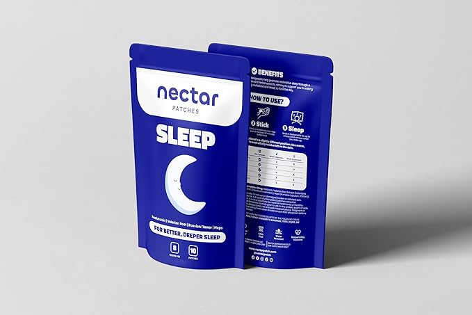 10x Sleep Patches with 6mg Melatonin, Valerian Root, Passion Flower & Hops | Extra Strength Formula for Deep, Restful Sleep | Easy-to-Apply, Long-Lasting & Comfortable