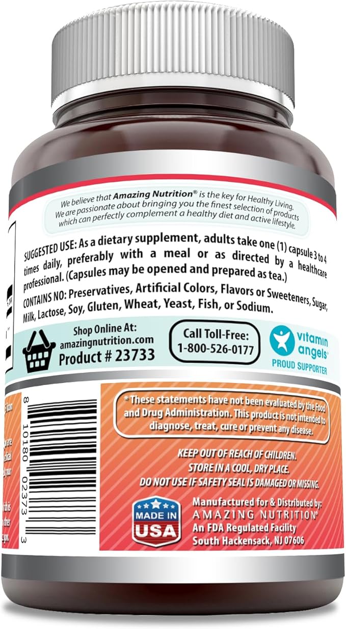 Amazing Formulas Hawthorn Berries Supplement | 565 Mg | 180 Capsules | Non-GMO | Gluten-Free | Made in USA