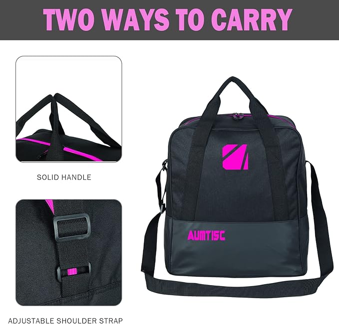 AUMTISC Ski Bag and Boot Bag Combo, Padded Ski Bags for Air Travel Flying, Adjustable Length for Skis Up to 200 cm and Boots Up to Size 13