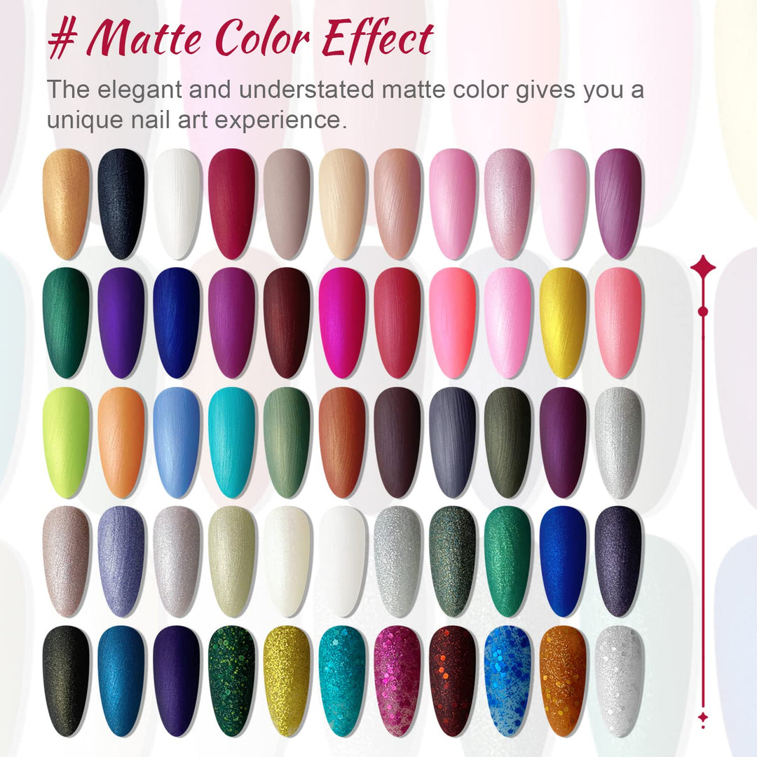 32+4 Pcs Gel Nail Polish Kit | Glitter Soak Off Gel for DIY Manicure