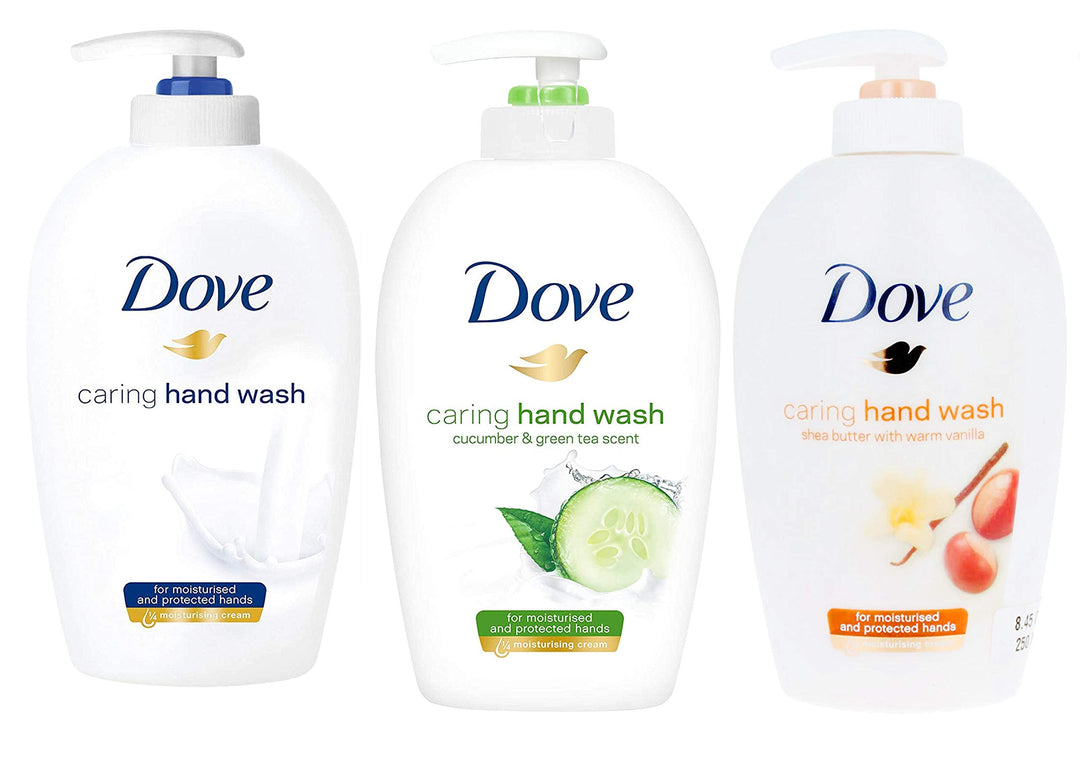 Dove Variety Pack Hand Wash- Shea Butter With Warm Vanilla, Deeply Nourishing And Cucumber & Green Tea , 8.45 Ounce
